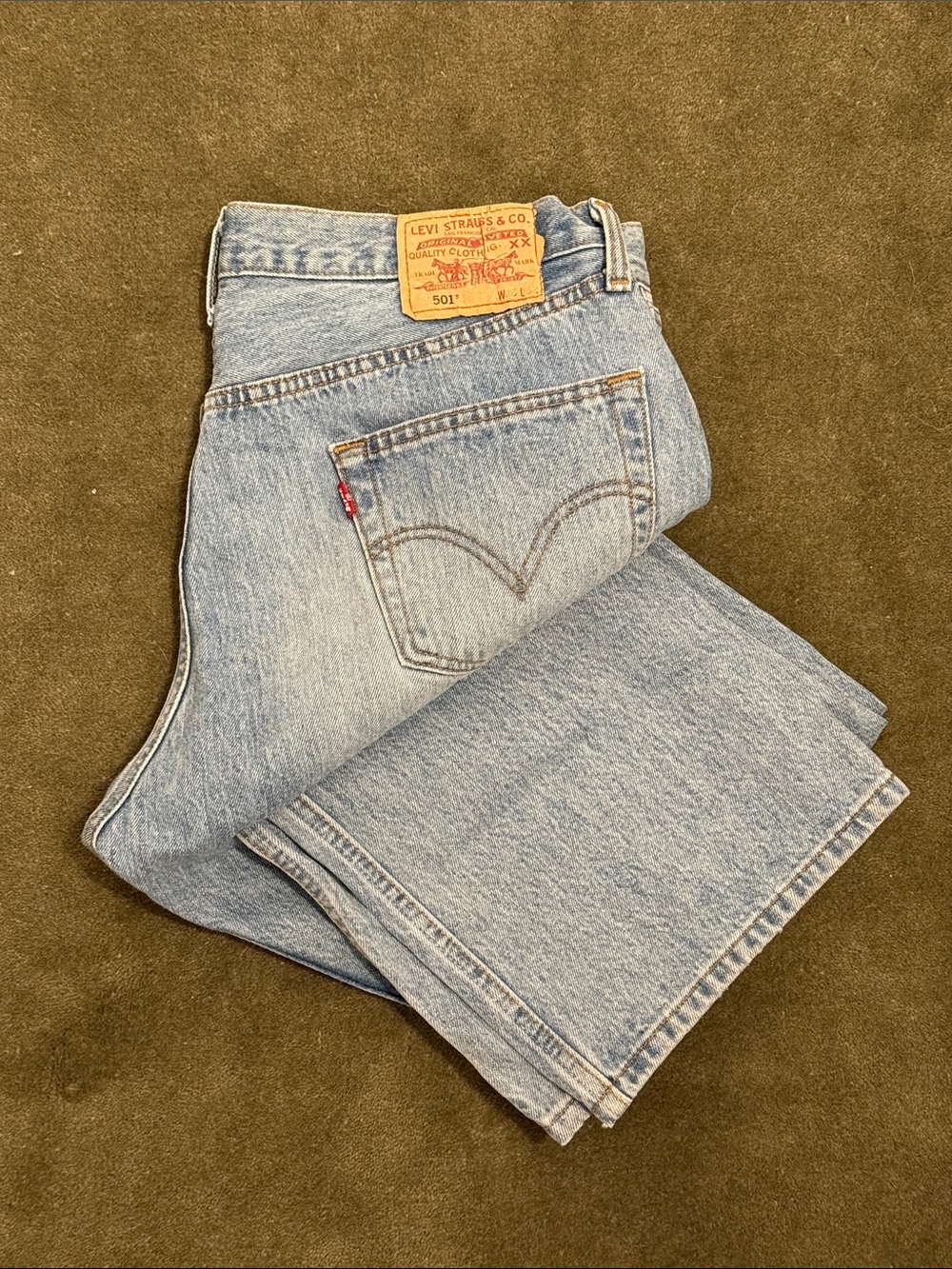 Vintage Levi's 501 Light Blue Straight Men's Jeans 36 x 33